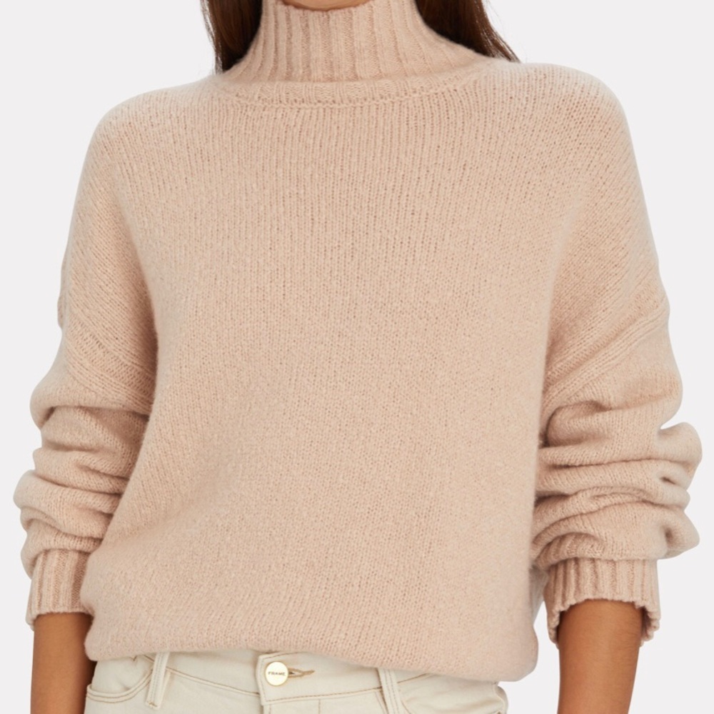 FRAME Side Slit Turtleneck Sweater